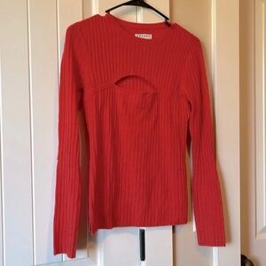 NWOT Frame Red/Orange Sweater with cut out on front Size S